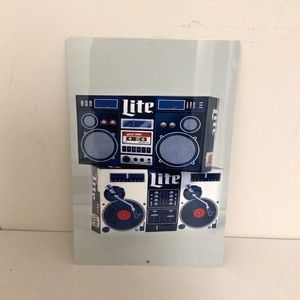 Miller Lite Boombox Music Display Sign Metal tin sign